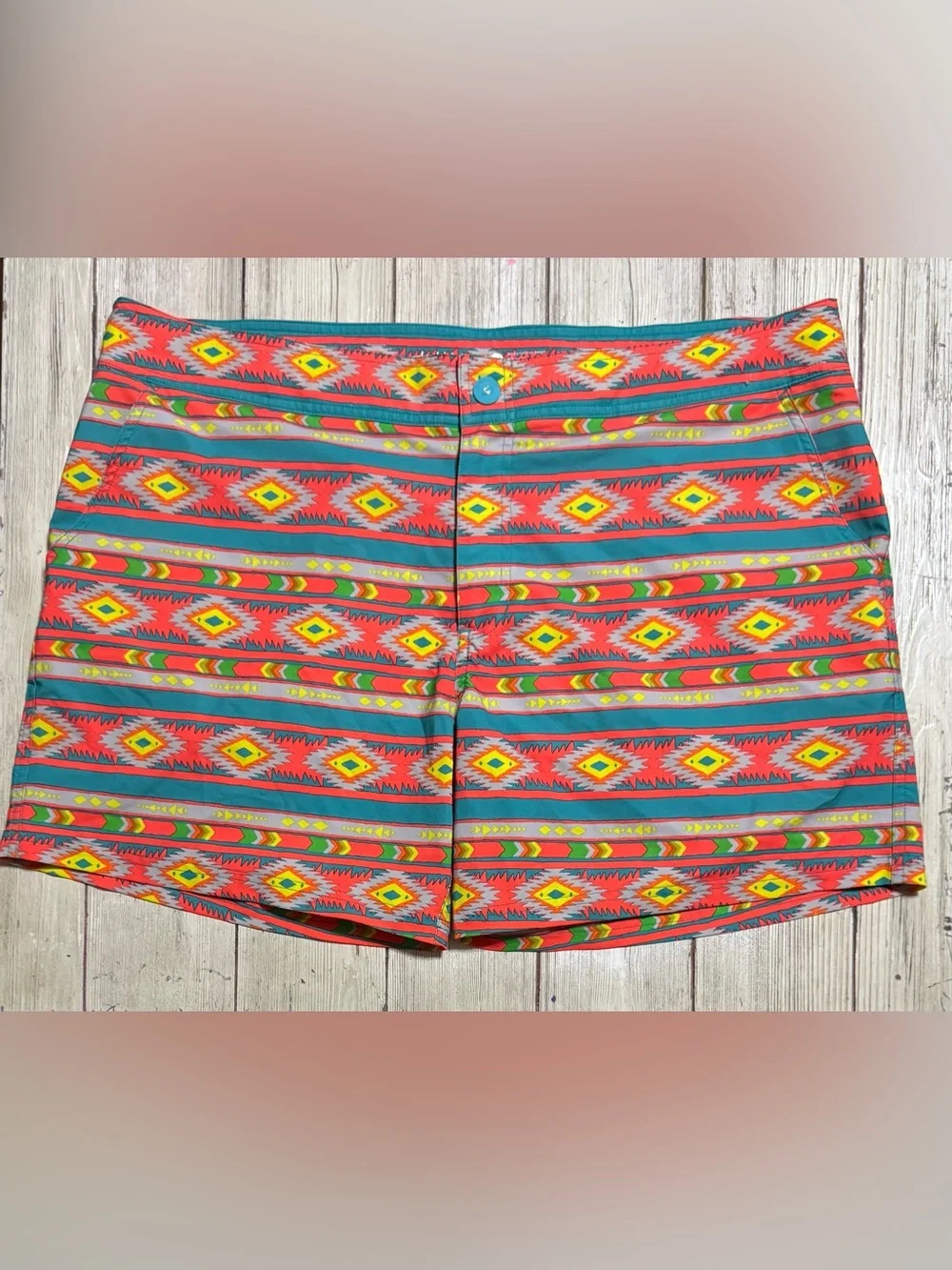 Chubbies Men’s XXL Classic Swim Trunks Aztec Print 6.5” READ